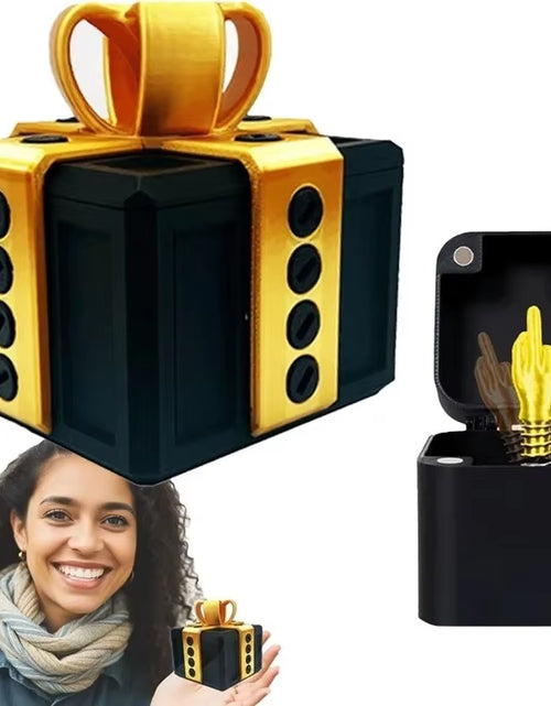 Load image into Gallery viewer, The Annoying Present with Middle Finger in a Box Gift Box with Screws Prank Surprise Pop-Up Novelty Funny Gifts for Adult Toys
