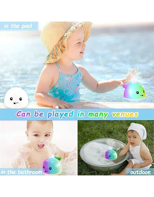Load image into Gallery viewer, Baby Bath Toys, Toddler Bath Toys for Kids Ages 1-3, Light up Whale Bath Toy Sprinkler, Pool Water Table Infant Baby Toys 6-12-1
