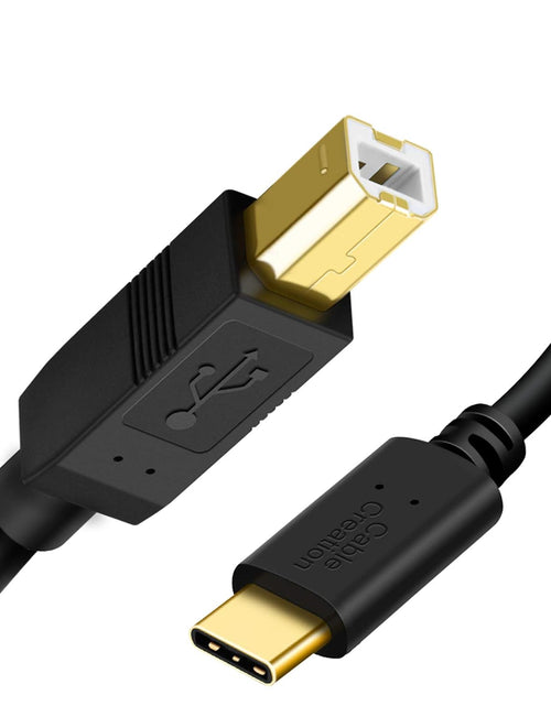 Load image into Gallery viewer, USB C Printer Cable 6.6FT  USB C to Printer Cable USB C to B, Scanner Cable Printer Cable to USB C MIDI Cable for Yamaha Casio Digital Piano MIDI Controller DJ Controller, 2M Black

