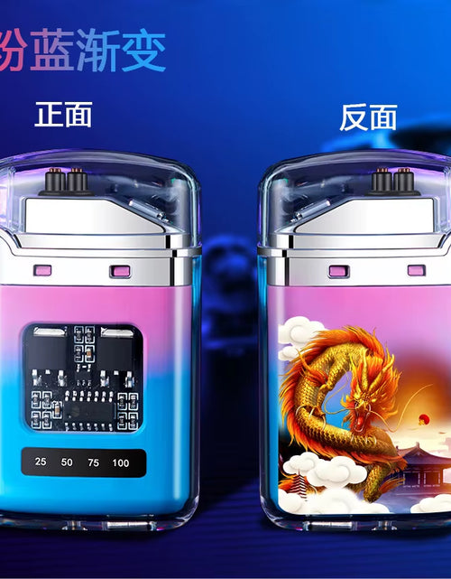Load image into Gallery viewer, Electric Double Arc USB Rechargeable Lighter Plasma Outdoor Windproof Battery Display Type-C Smoking Accessories Men'S Gifts
