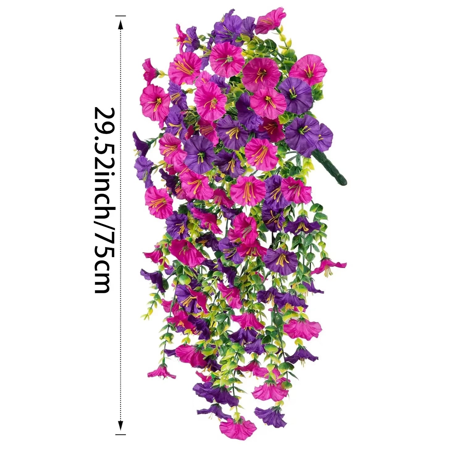 Artificial Flower New Artificial Hanging Flowers and Plants Easter Decoration 2025 Uv-Resistant and Realistic Room Decor Wedding