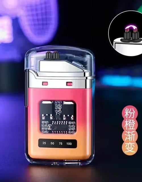 Load image into Gallery viewer, Electric Double Arc USB Rechargeable Lighter Plasma Outdoor Windproof Battery Display Type-C Smoking Accessories Men'S Gifts

