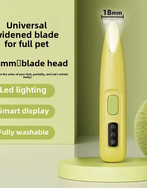 Load image into Gallery viewer, New Dog Paw Trimmer with LED Light Fully Waterproof Pet Hair Trimmer with LED Display Dog Clippers for Grooming 18Mm Widen Blade
