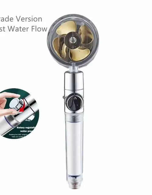 Load image into Gallery viewer, Pressurized Shower Head Water Saving 360 Rotating Twin Turbo Pressurized Propeller Fan Shower Head Bathroom Accessories
