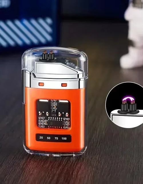 Load image into Gallery viewer, Electric Double Arc USB Rechargeable Lighter Plasma Outdoor Windproof Battery Display Type-C Smoking Accessories Men'S Gifts
