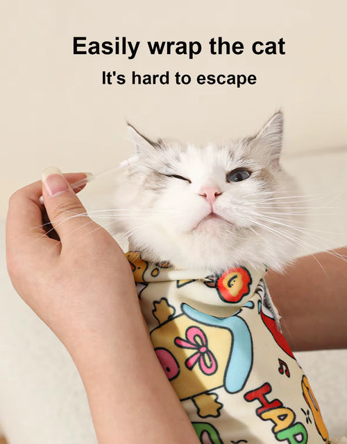 Load image into Gallery viewer, Cat Grooming Wrap Self-Adherent Cat Swaddle Burrito Wrap Anti-Bite Anti-Scratch Anti-Escape for Medicine Nail Clipping Pet Tool
