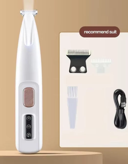 Load image into Gallery viewer, New Dog Paw Trimmer with LED Light Fully Waterproof Pet Hair Trimmer with LED Display Dog Clippers for Grooming 18Mm Widen Blade
