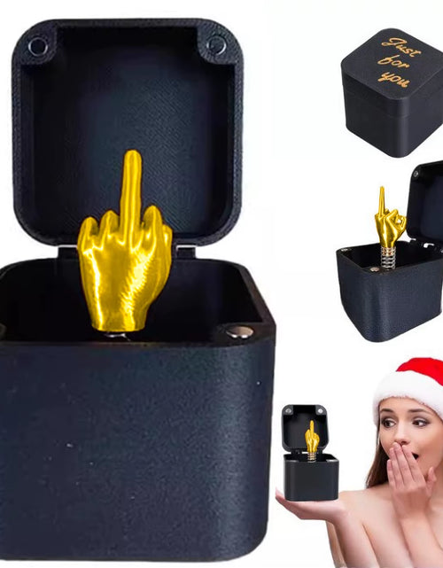 Load image into Gallery viewer, The Annoying Present with Middle Finger in a Box Gift Box with Screws Prank Surprise Pop-Up Novelty Funny Gifts for Adult Toys
