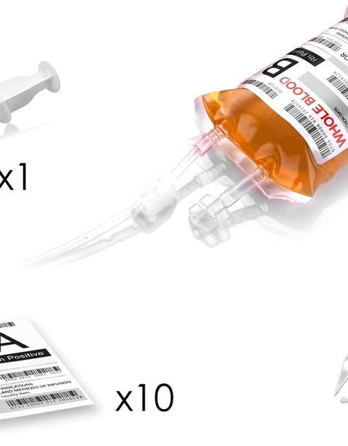 Load image into Gallery viewer, Blood Bags for Drinks, 10 IV Bags for Halloween Party Decoration, Reusable Drink Pouch for Live Blood of Theme Parties, Masquerade,Vampire,Zombie,Nurse Graduation Party Props
