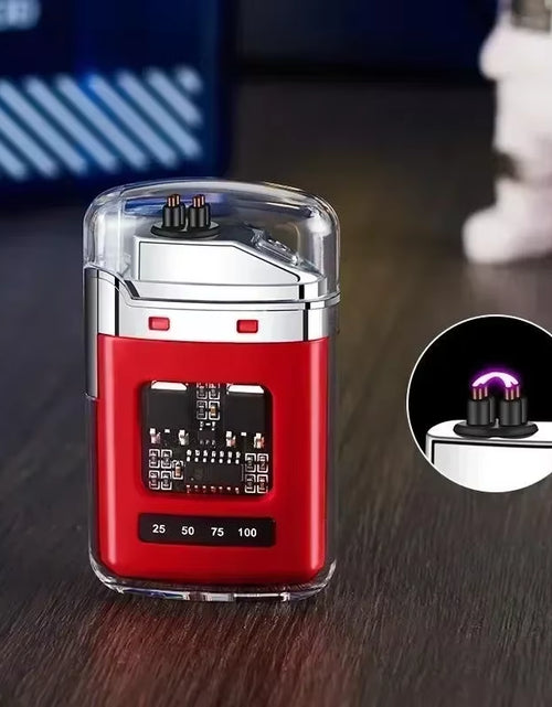 Load image into Gallery viewer, Electric Double Arc USB Rechargeable Lighter Plasma Outdoor Windproof Battery Display Type-C Smoking Accessories Men'S Gifts
