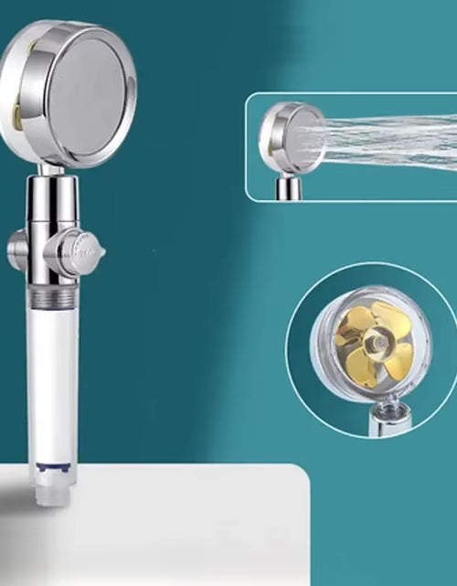 Load image into Gallery viewer, Pressurized Shower Head Water Saving 360 Rotating Twin Turbo Pressurized Propeller Fan Shower Head Bathroom Accessories
