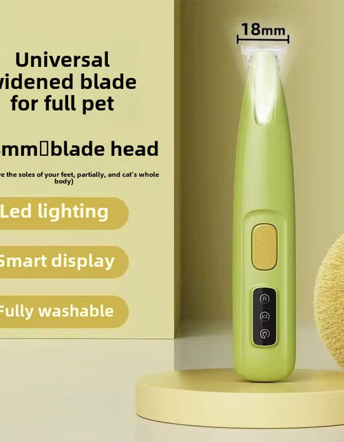 Load image into Gallery viewer, New Dog Paw Trimmer with LED Light Fully Waterproof Pet Hair Trimmer with LED Display Dog Clippers for Grooming 18Mm Widen Blade
